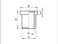 1641_Kunststoff_Buchse_CxAxBxDxE_10x12x16x12x2mm
